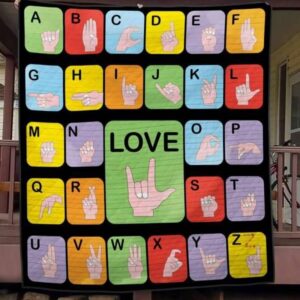 Sign Language Quilt Blanket B210505  Quilt